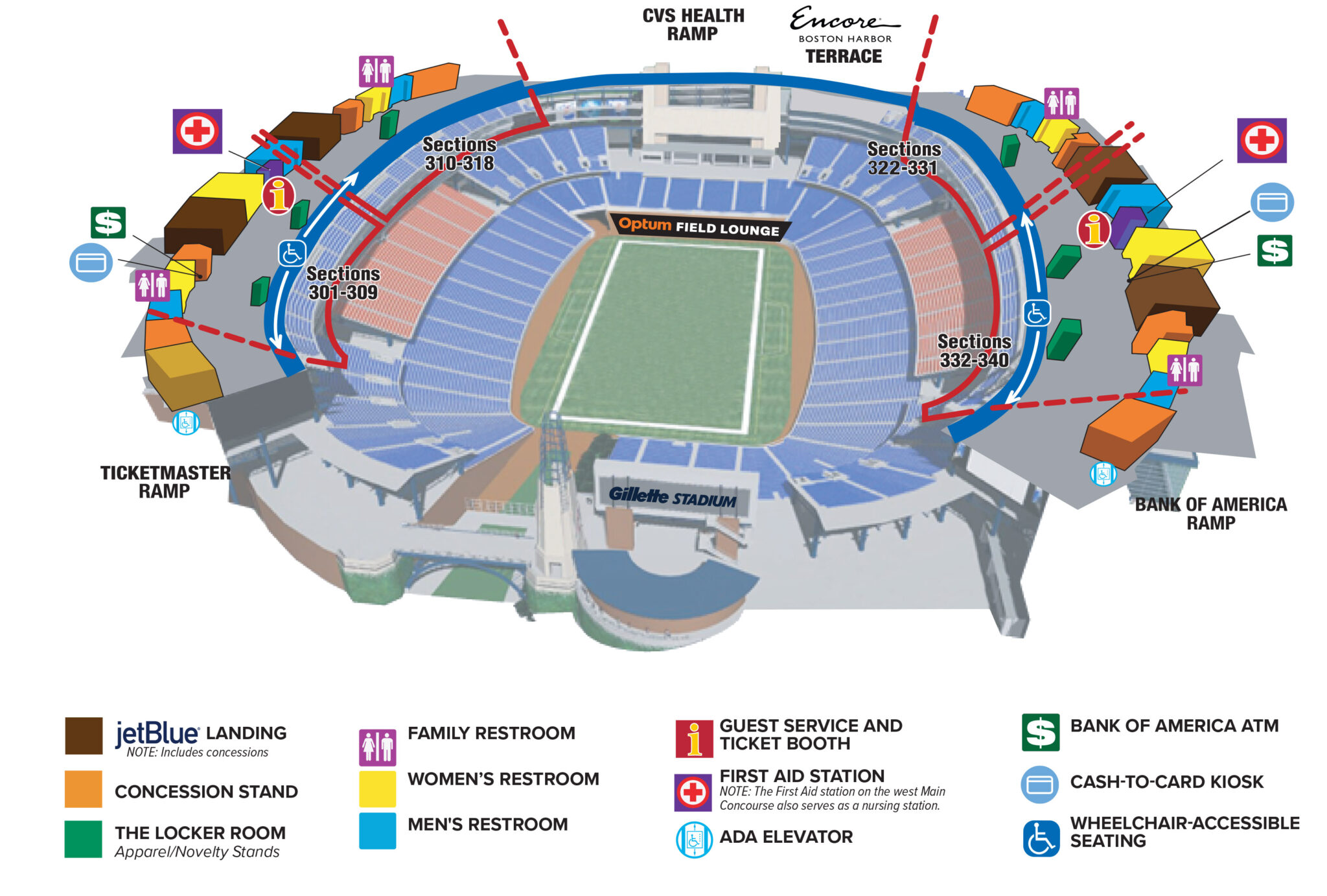 Seating Charts - Gillette Stadium