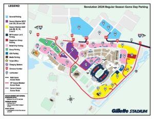 Revolution Parking Map - Gillette Stadium