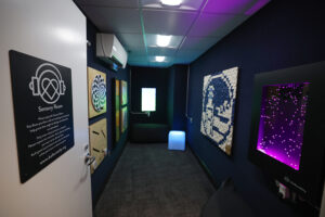 One of the accessible services offered at Gillette Stadium includes the sensory room.