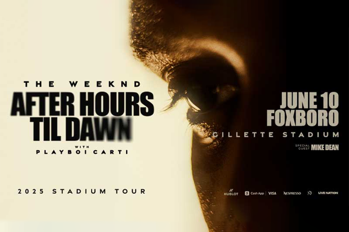 The Weeknd After Hours til Dawn tour on June 10 at Foxboro, with Playboi Carti and Mike Dean.